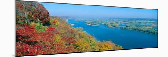 Confluence of Mississippi and Wisconsin Rivers, Iowa-null-Mounted Photographic Print