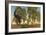 Confrontation Between an Apatosaurus and a Group of Ceratosaurus-Stocktrek Images-Framed Art Print