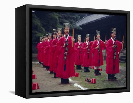 Confucian Ceremony, Chonghyo Shrine, Seoul, South Korea, Korea, Asia-Alain Evrard-Framed Premier Image Canvas