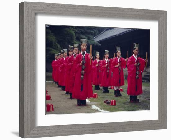 Confucian Ceremony, Chonghyo Shrine, Seoul, South Korea, Korea, Asia-Alain Evrard-Framed Photographic Print