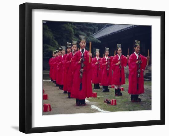 Confucian Ceremony, Chonghyo Shrine, Seoul, South Korea, Korea, Asia-Alain Evrard-Framed Photographic Print