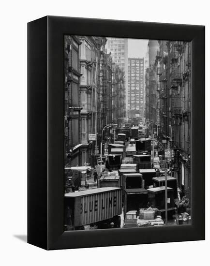 Congested Street in Soho Where More Than a Thousand Artists Live and Work in Huge Lofts-John Dominis-Framed Premier Image Canvas