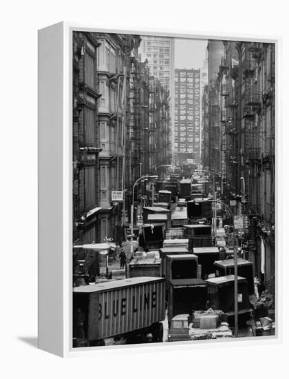 Congested Street in Soho Where More Than a Thousand Artists Live and Work in Huge Lofts-John Dominis-Framed Premier Image Canvas