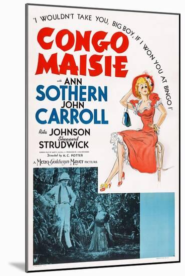 Congo Maisie, John Carroll, Ann Sothern, 1940-null-Mounted Art Print