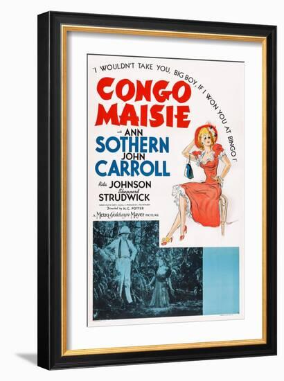 Congo Maisie, John Carroll, Ann Sothern, 1940-null-Framed Premium Giclee Print