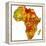 Congo On Actual Map Of Africa-michal812-Framed Stretched Canvas