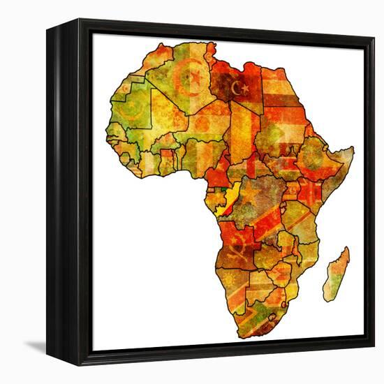 Congo On Actual Map Of Africa-michal812-Framed Stretched Canvas