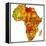 Congo On Actual Map Of Africa-michal812-Framed Stretched Canvas