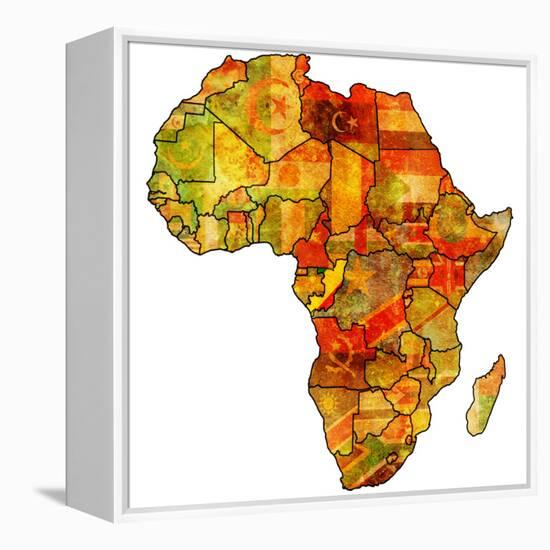 Congo On Actual Map Of Africa-michal812-Framed Stretched Canvas