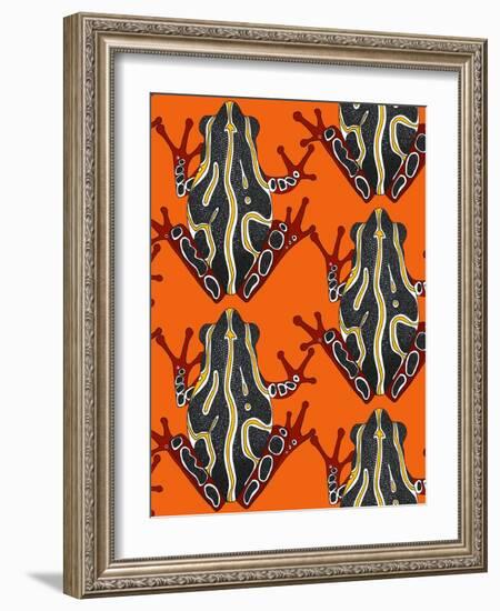 Congo Tree Frog Orange-Sharon Turner-Framed Art Print