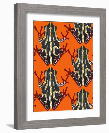 Congo Tree Frog Orange-Sharon Turner-Framed Art Print