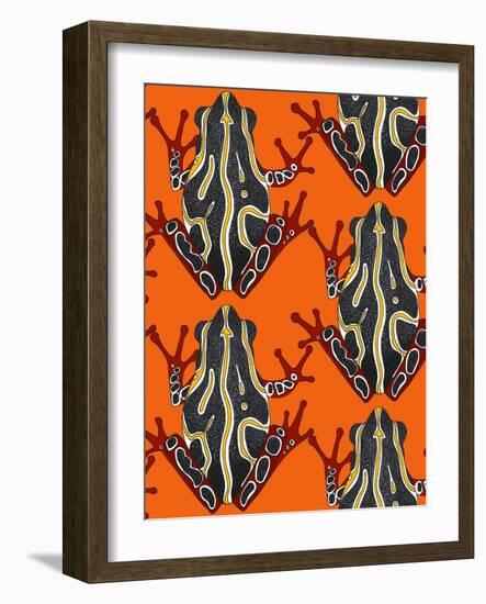 Congo Tree Frog Orange-Sharon Turner-Framed Art Print