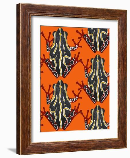 Congo Tree Frog Orange-Sharon Turner-Framed Art Print