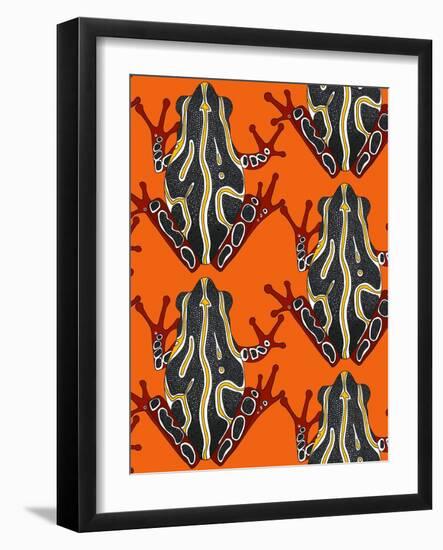 Congo Tree Frog Orange-Sharon Turner-Framed Art Print