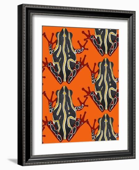 Congo Tree Frog Orange-Sharon Turner-Framed Art Print