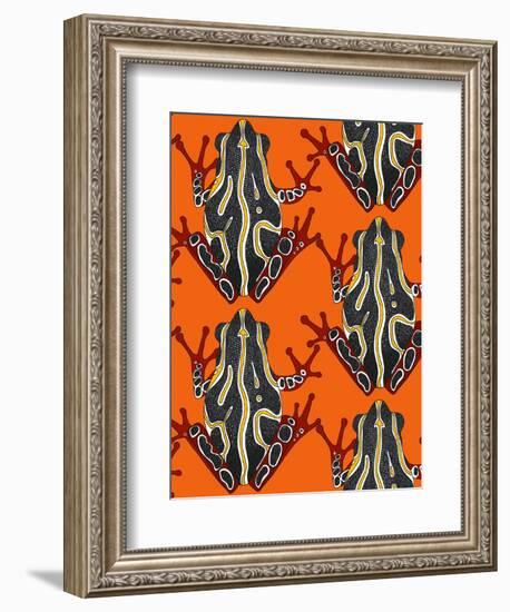 Congo Tree Frog Orange-Sharon Turner-Framed Art Print