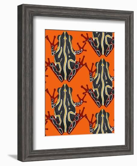 Congo Tree Frog Orange-Sharon Turner-Framed Art Print