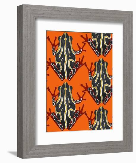 Congo Tree Frog Orange-Sharon Turner-Framed Art Print