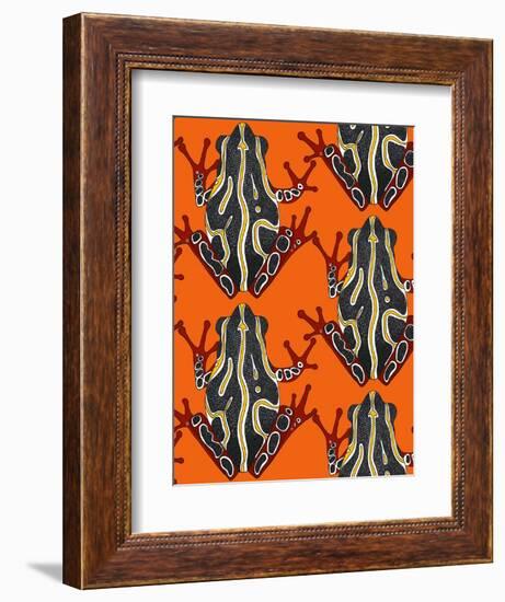 Congo Tree Frog Orange-Sharon Turner-Framed Art Print