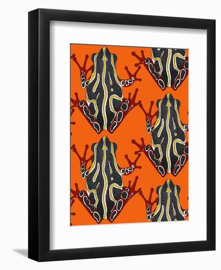 Congo Tree Frog Orange-Sharon Turner-Framed Art Print