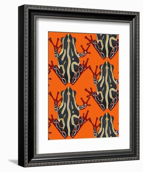 Congo Tree Frog Orange-Sharon Turner-Framed Art Print