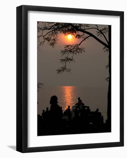 Congolese Refugees Wait for the Ferry to Bukavu, Congo-null-Framed Photographic Print