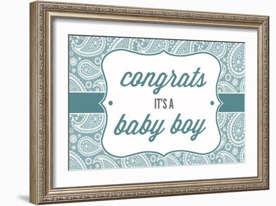 Congrats - it's a Baby Boy-Lantern Press-Framed Art Print