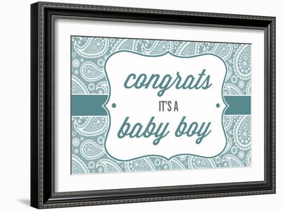 Congrats - it's a Baby Boy-Lantern Press-Framed Art Print