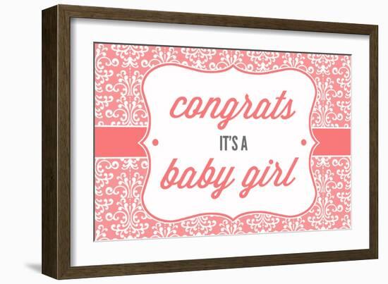 Congrats - it's a Baby Girl-Lantern Press-Framed Art Print