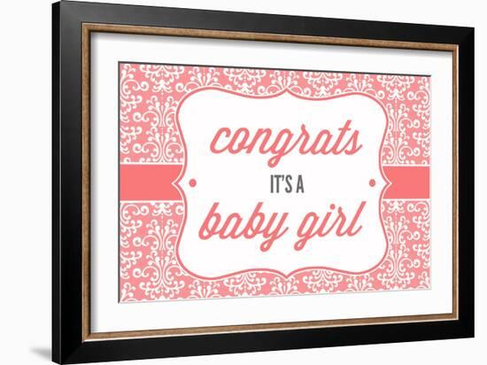 Congrats - it's a Baby Girl-Lantern Press-Framed Art Print