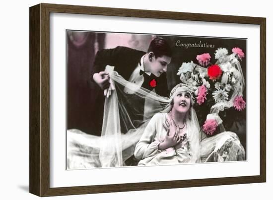 Congratulations, Bride and Groom-null-Framed Art Print