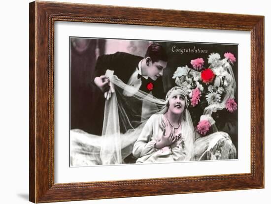 Congratulations, Bride and Groom-null-Framed Art Print