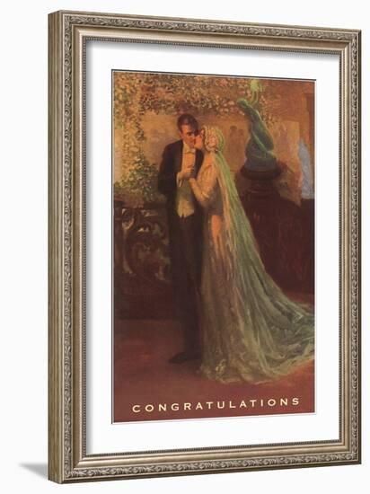 Congratulations, Bride and Groom-null-Framed Art Print