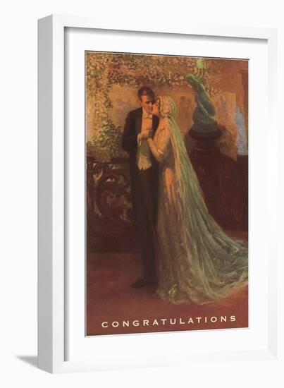 Congratulations, Bride and Groom-null-Framed Art Print
