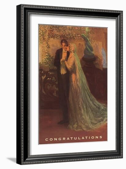 Congratulations, Bride and Groom-null-Framed Art Print