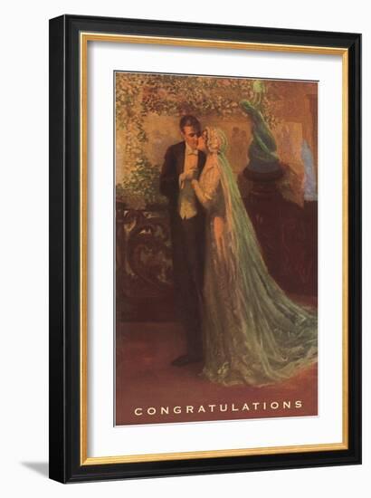 Congratulations, Bride and Groom-null-Framed Art Print