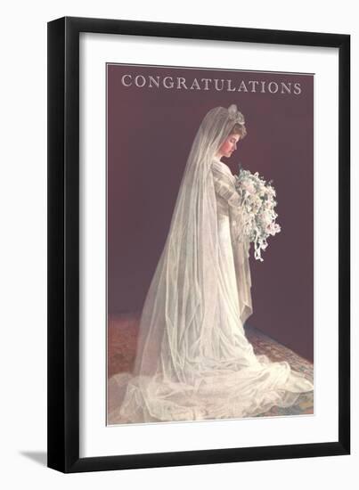 Congratulations, Bride in Gown-null-Framed Art Print