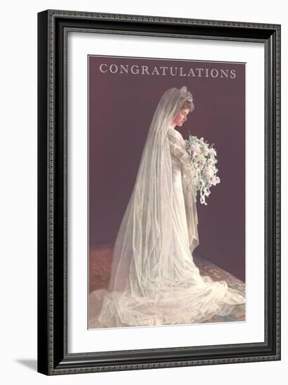 Congratulations, Bride in Gown-null-Framed Art Print