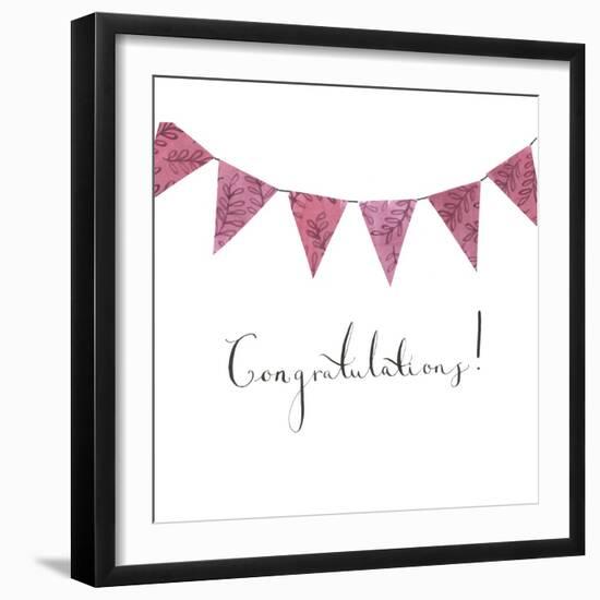 Congratulations Bunting-Elizabeth Rider-Framed Giclee Print