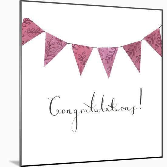 Congratulations Bunting-Elizabeth Rider-Mounted Giclee Print