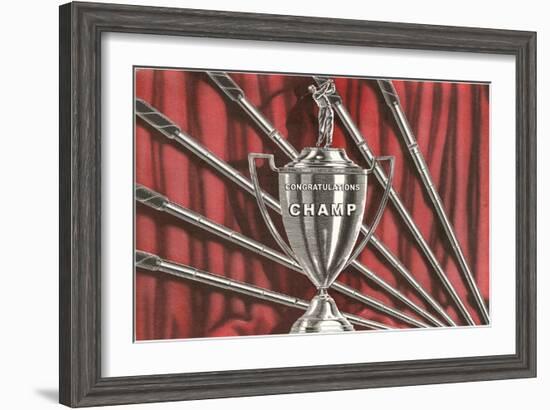 Congratulations Champ, Golf Trophy-null-Framed Art Print