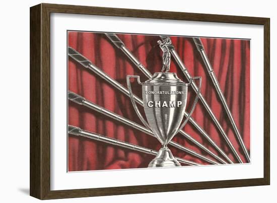 Congratulations Champ, Golf Trophy-null-Framed Art Print