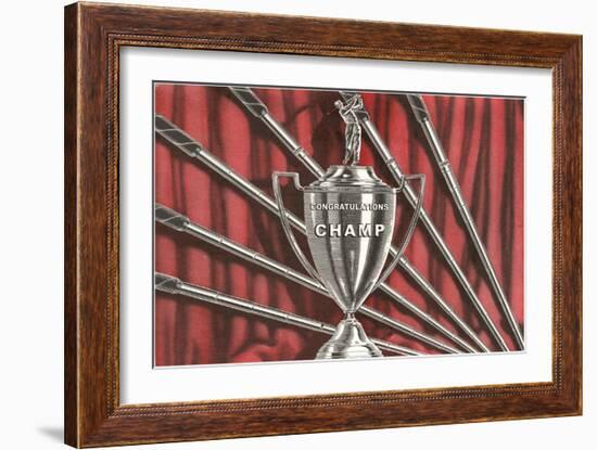 Congratulations Champ, Golf Trophy-null-Framed Art Print