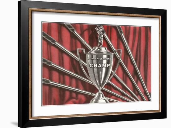 Congratulations Champ, Golf Trophy-null-Framed Art Print