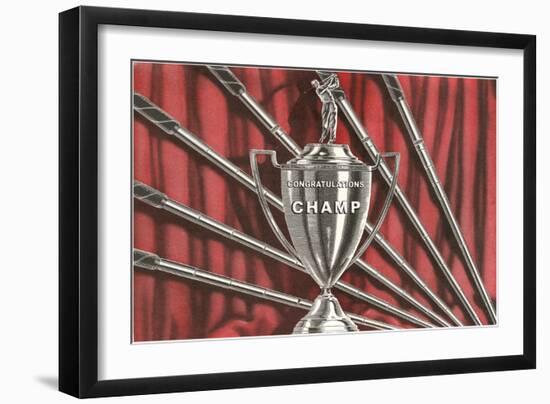 Congratulations Champ, Golf Trophy-null-Framed Art Print