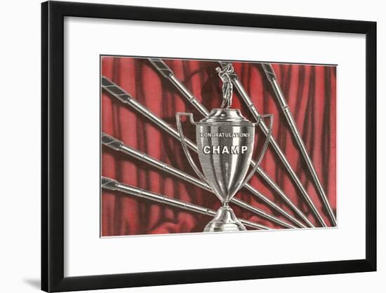 Congratulations Champ, Golf Trophy-null-Framed Art Print