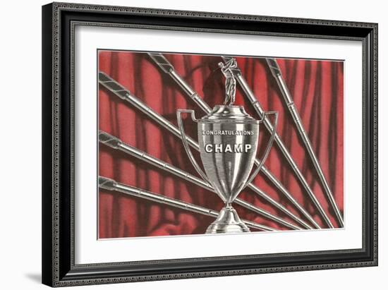 Congratulations Champ, Golf Trophy-null-Framed Art Print