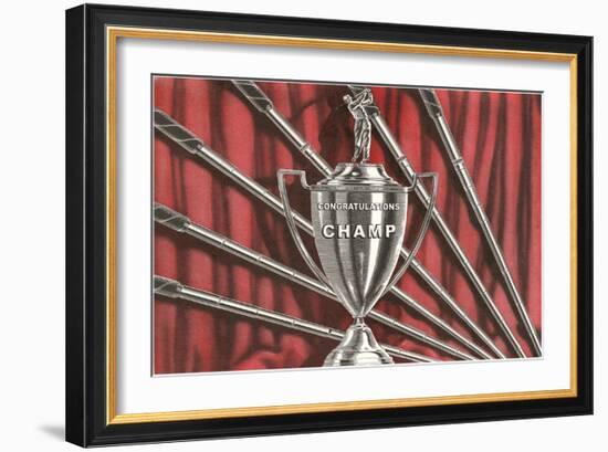 Congratulations Champ, Golf Trophy-null-Framed Art Print