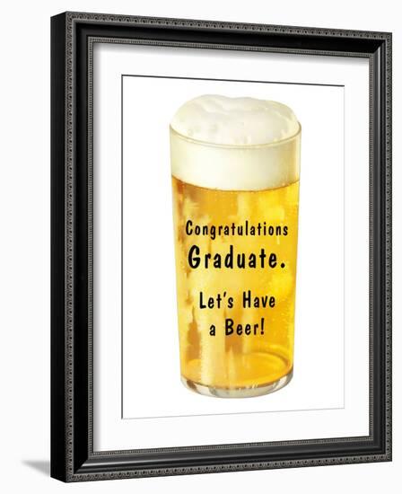 Congratulations Graduate, Let's Have a Beer-null-Framed Art Print