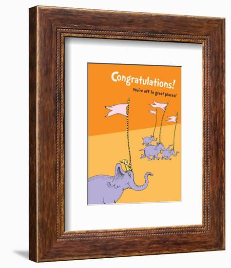 Congratulations (orange)-Theodor (Dr. Seuss) Geisel-Framed Art Print